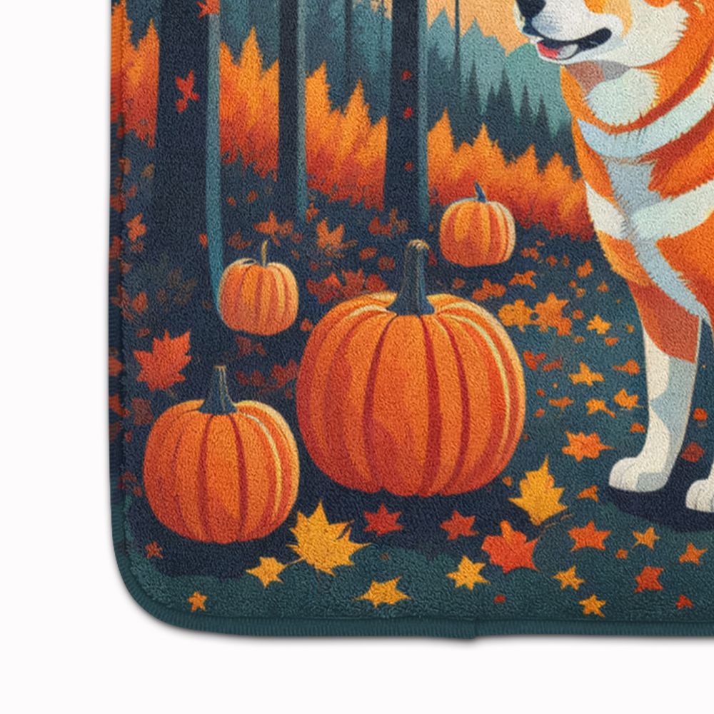 Akita Fall Memory Foam Kitchen Mat Machine Washable Anti-Fatigue Mat Cushion Comfort Bath Mat or Kitchen Rug
