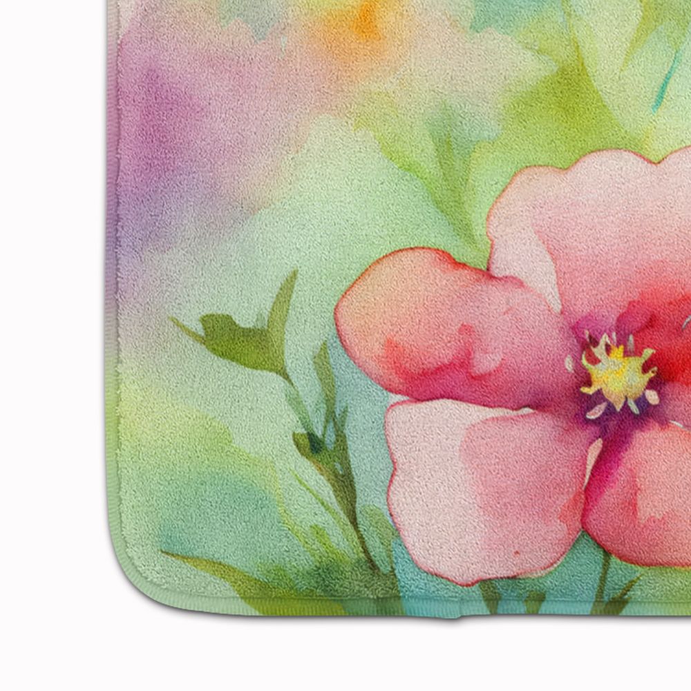 Alaska Forget-me-nots in Watercolor Memory Foam Kitchen Mat Machine Washable Anti-Fatigue Mat Cushion Comfort Bath Mat or Kitchen Rug