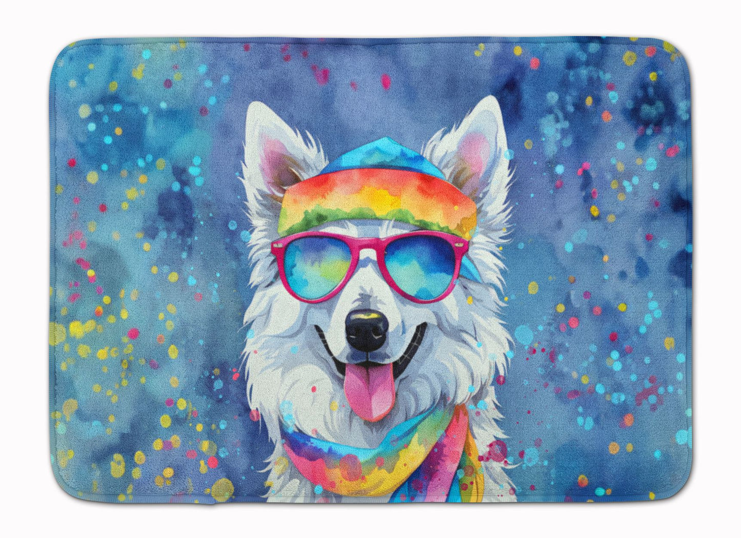 American Eskimo Hippie Dawg Memory Foam Kitchen Mat Machine Washable Anti-Fatigue Mat Cushion Comfort Bath Mat or Kitchen Rug