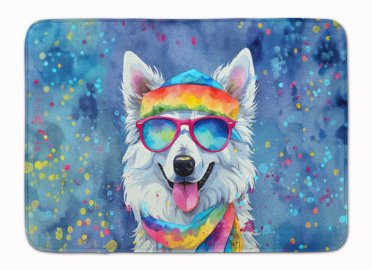 American Eskimo Hippie Dawg Memory Foam Kitchen Mat Machine Washable Anti-Fatigue Mat Cushion Comfort Bath Mat or Kitchen Rug